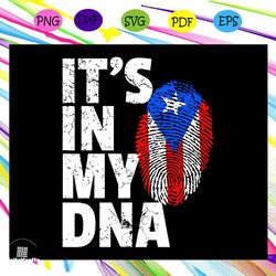 it's in my dna, american roots svg, dna svg, vector file, american plag, finger print, instant download, silhouette svg,