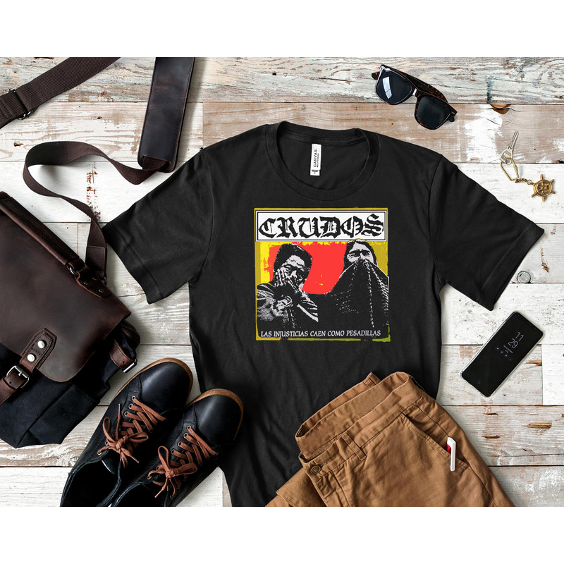 Crudos - Los Crudos - Las Injusticias Caen Como Pesadillas Premium T-Shirt 112_Shirt_Black.jpg