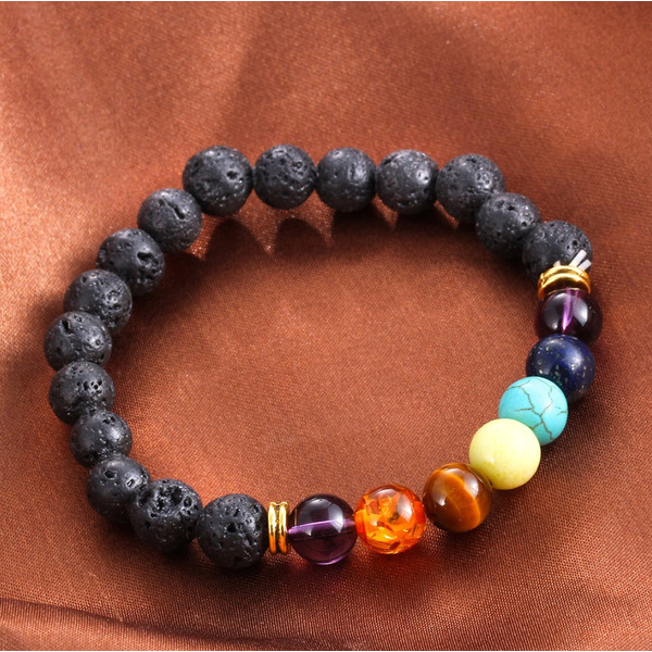 7 Chakra Beaded Bracelet Natural Lava Stone Healing Balance Beads4.jpg