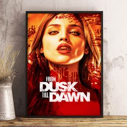 from dusk till dawn poster, from dusk till dawn wall art, movie home decor, movie print, from dusk till dawn decoration