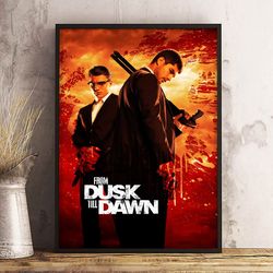 from dusk till dawn wall art, from dusk till dawn poster, movie home decor, from dusk till dawn decoration, movie print