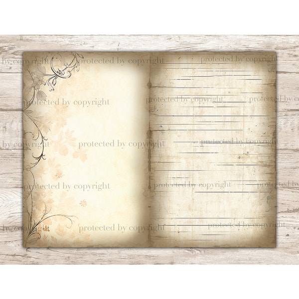 Vintage Junk Journal Pages | Floral Digital Collage Sheet | Inspire Uplift vintage-junk-journal-pages-floral-digital-collage-sheet-inspire-uplift