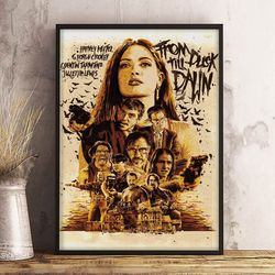 from dusk till dawn decoration, from dusk till dawn wall art, movie home decor, movie print, from dusk till dawn poster
