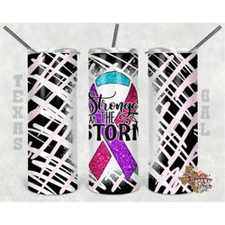 20 oz skinny tumbler thyroid cancer ribbon sublimation design png instant digital only