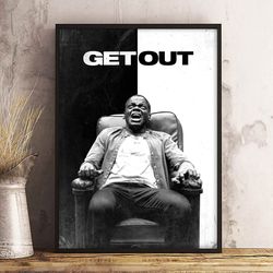 get out poster, get out wall art, movie home decor, movie print, get out decoration