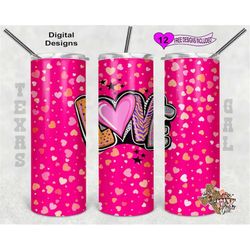 valentine tumbler wrap, love tumbler png, 20 oz skinny tumbler sublimation design, seamless pattern