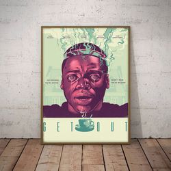 get out wall art, get out poster, movie home decor, movie print, get out decoration