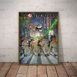 ghostbusters poster, ghostbusters wall art, ghostbusters decoration, movie print, movie home decor