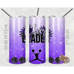 20 oz skinny tumbler cheer cheerleader wrap tapered straight template digital download sublimation graphics instant down