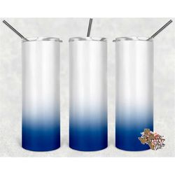 ombre blue, 20 oz skinny tumbler, sublimation design, png, instant digital only