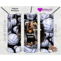 volleyball picture frame, 20 oz skinny tumbler, sublimation design, png, instant digital only