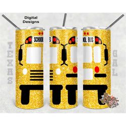 school bus, tumbler designs, tumbler, 20 oz skinny tumbler design, sublimation, digital download, png