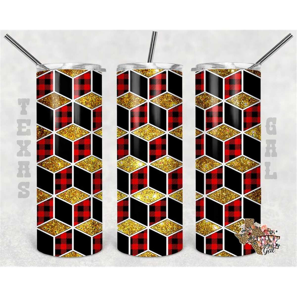 MR-662023194938-20-oz-skinny-tumbler-cube-silver-and-gold-buffalo-plaid-image-1.jpg