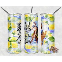 20 oz skinny tumbler lemons wrap tapered straight template digital download sublimation graphics instant download sublim