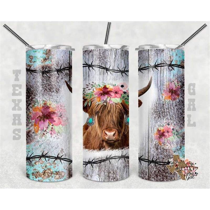 MR-662023201827-highland-cow-wood-turquoise-flowers-20-oz-skinny-tumbler-image-1.jpg