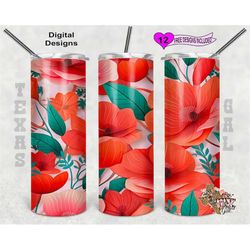 flowers tumbler wrap, watercolor tumbler wrap, 20oz sublimation tumbler png, seamless design