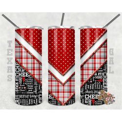 20 oz skinny tumbler cheer cheerleader  seamless sublimation design png instant digital only