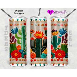 embroidered flowers tumbler wrap, embroidered tumbler wrap, 20 oz skinny tumbler sublimation design