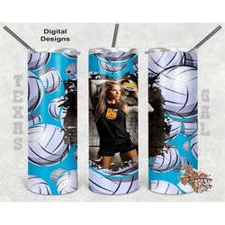volleyball picture frame, 20 oz skinny tumbler, sublimation design, png, instant digital only