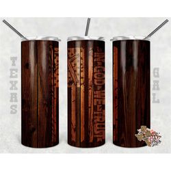 20 oz skinny tumbler wood cross flag in god we trust sublimation design png instant digital only