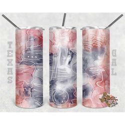 20 oz skinny tumbler mixed media watercolor seamless sublimation design png instant digital only