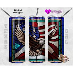 Stain Glass Tumbler Wrap, American Flag With An Eagle Tumbler Wrap, Floral Tumbler Wrap, 20oz Sublimation Tumbler Wrap,