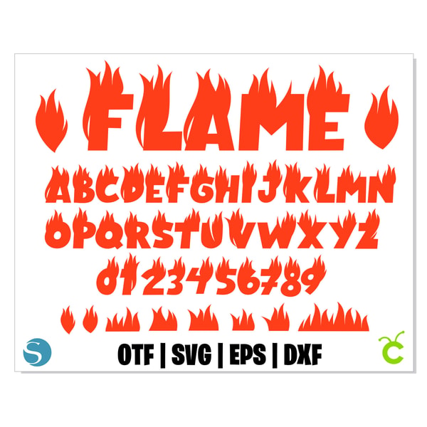 Fire Vector Font Fire Flame font svg Bundle | Flame font SVG, Fire font OTF, | Inspire ...