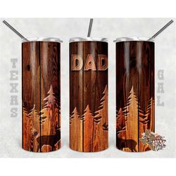 20 oz skinny tumbler wood deer dad sublimation design png instant digital only