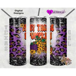 20 oz skinny tumbler hey there pumpkin fall sublimation design png instant digital only