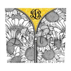 tumbler, 20 oz skinny tumbler, cup, sunflower, zipper, digital download, instant download, png, sublimation