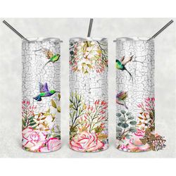 20 Oz skinny tumbler humming birds wrap tapered straight template digital download sublimation graphics instant download