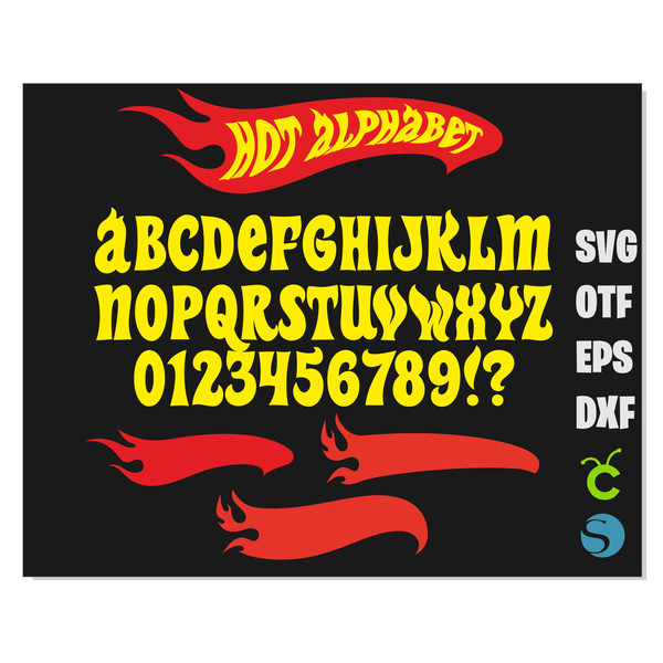 Hot Wheels Font SVG, Hot Wheels logo SVG PNG, Hot Wheels Fon Inspire