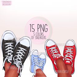 Family Legs Clipart, Sneakers Clipart, African American family clipart, parents clipart, mother father child
