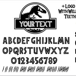 jurassic park svg bundle | jurassic park font svg & jurassic park logo svg | jurassic dinosaur letters svg, dinosaur svg