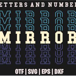 mirror font | mirror font shirt, mirror font svg, mirror font otf, mirror letters svg cricut sport baseball varsity font