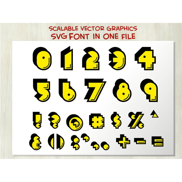 Pac Lettering Pacman Font