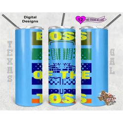 disc golf tumbler wrap, boss of the toss tumbler wrap, 20oz sublimation tumbler png, digital download, seamless design