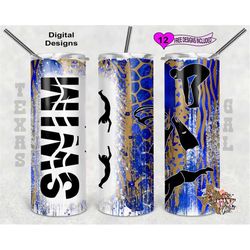swim tumbler wrap, 20oz sublimation tumbler png, digital download, seamless design