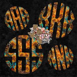 sunflower circle monogram alphabet download download instant download png sublimation