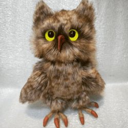 Owl plush stuffed animal toy Halloween decor
