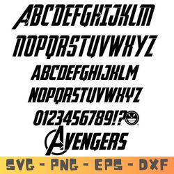 avengers fonts svg - png - ttf - instant download file