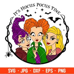 its hocus pocus time svg, halloween svg, spooky season svg, trick or treat svg, cricut, silhouette vector cut file