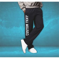men's - women's - youths' custom open- bottom sweatpants, personalized customized printed unisex sport gift sweatpants w