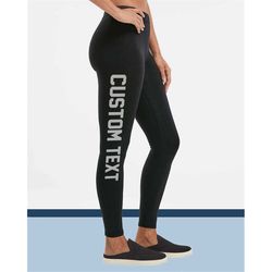 custom leggings pants for women and youths workout yoga gym your text here, workout leggings, design your own spandex &