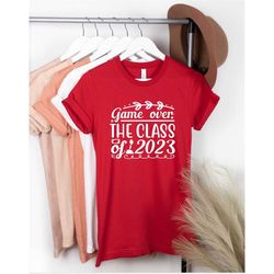 game over class of 2023 t-shirt, graduation 2023 t-shirt, grad 2023 shirts, class of graduate shirt, high school graduat