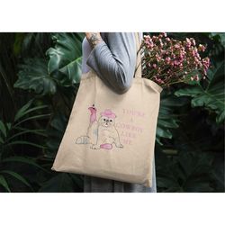 taylor tote bag, swift tote bag, you're cowboy like me tote bag, taylor merch bag, eras tour gift tote bag, women tote b