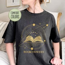 booktrovert comfort colors shirt, book lover tshirt, book reading shirt, librarian gi