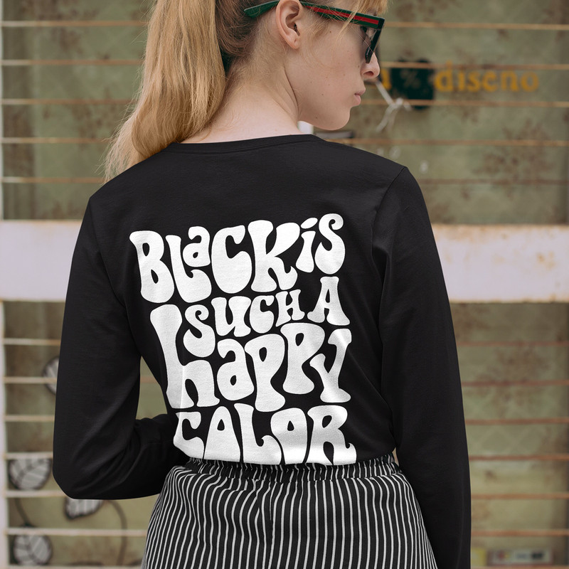 Comfort Colors® Black Is Happy Color Shirt, Positive Shirt, Inspirational Shirt, Aesthetic Shirt, Preppy Vsco Shirt, Trendy Shirt - 2.jpg