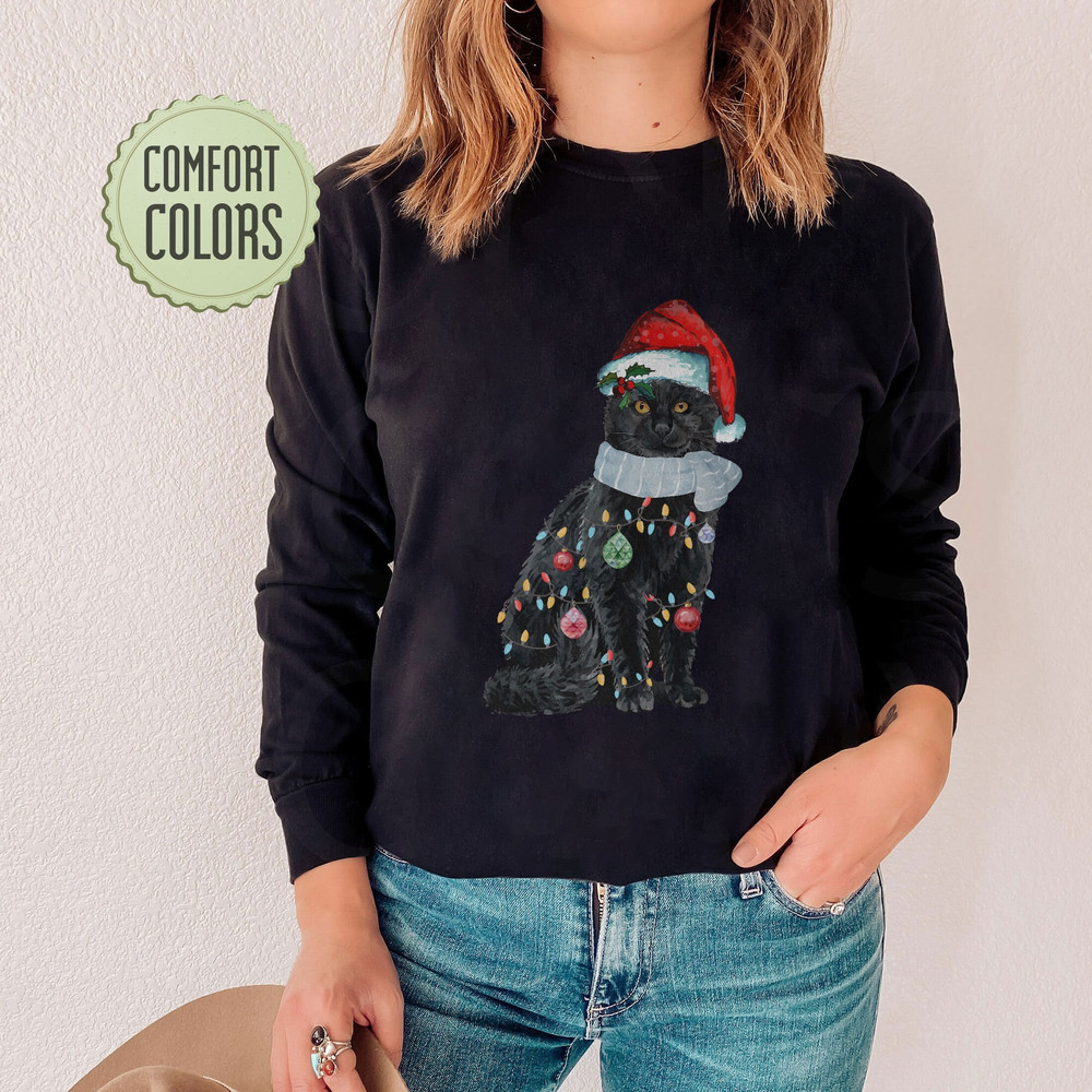 Comfort Colors® Cat Christmas Tshirt,Meowy Christmas Shirt,Happy Cat Year Shirt,Funny Christmas Cat ,Cat Christmas Tshirt,Comfort Colors Tee - 3.jpg