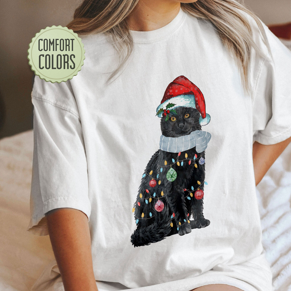 Comfort Colors® Cat Christmas Tshirt,Meowy Christmas Shirt,Happy Cat Year Shirt,Funny Christmas Cat ,Cat Christmas Tshirt,Comfort Colors Tee - 4.jpg